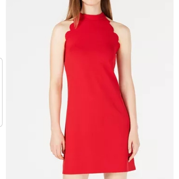 BCX Dresses & Skirts - Red Scalloped Dress